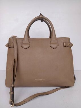 Burberry Banner Tote Bag with Top Handles